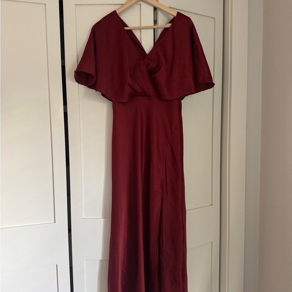 Astr Deep Red Maxi Dress